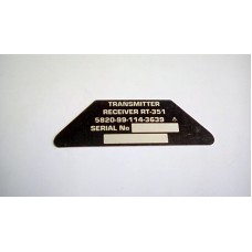 CLANSMAN PRC351 MAIN BODY IDENTIFICATION  DECAL 